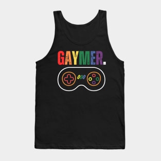 Gaymer - rainbow lettering and games controller Tank Top